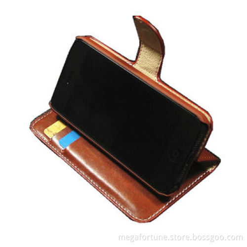 Special Fashionable Leather Wallet Case for iPhone 5s with Card Slot